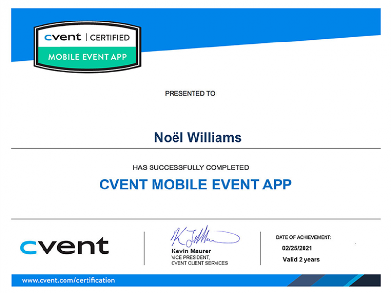 Cvent Mobile Event App Certification
